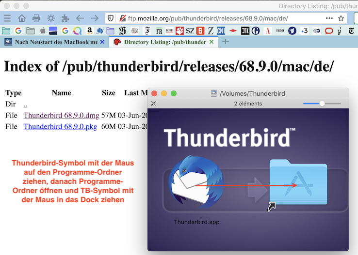 Nach Neustart Des Macbook Muss Ich Thunderbird Wieder Vollstandig Neu Aufsetzen Migration Import Backups Thunderbird Mail De