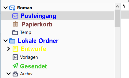 Kann Man Sich Einen Ordnernamen Farbig Anzeigen Lassen Manuelle Anpassungen Per Css Oder Script Thunderbird Mail De