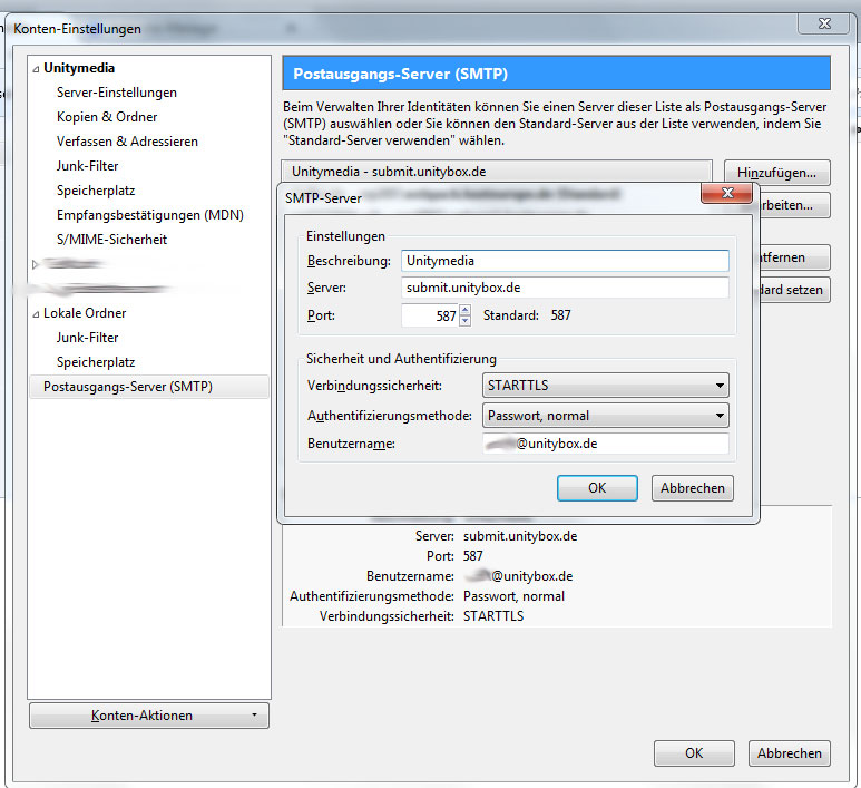 Unitymedia, keine email rein und raus ???? - Allgemeines Arbeiten ...